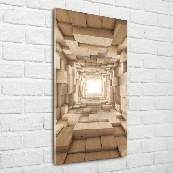 Quadro acrilico verticale Tessuti colorati