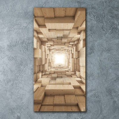 Quadro acrilico verticale Tessuti colorati