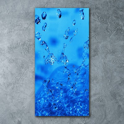 Quadro vetro acrilico verticale Gocce d'acqua