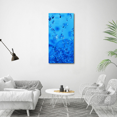 Quadro vetro acrilico verticale Gocce d'acqua