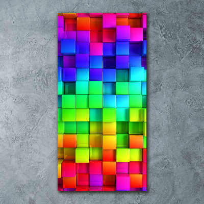 Quadro vetro acrilico verticale Scatole colorate