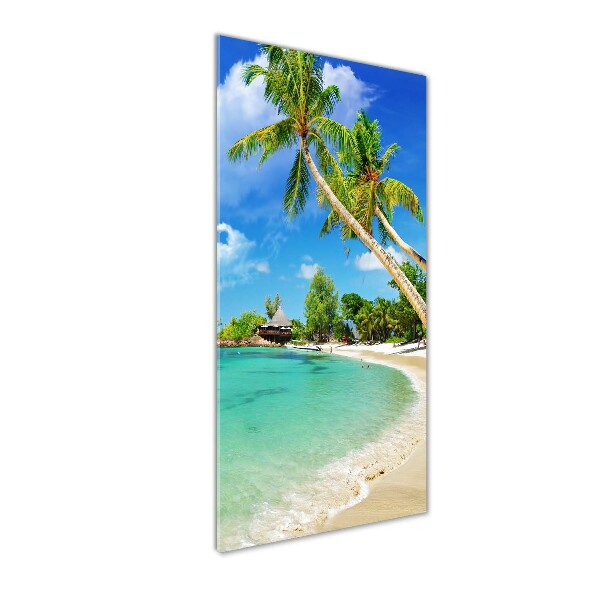 Quadro vetro acrilico verticale Spiaggia tropicale