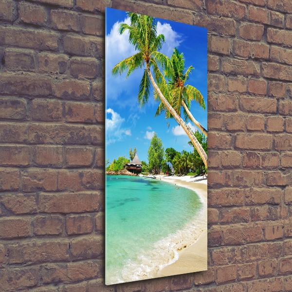 Quadro vetro acrilico verticale Spiaggia tropicale