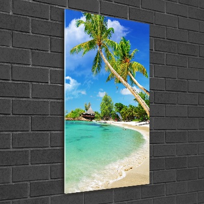 Quadro vetro acrilico verticale Spiaggia tropicale