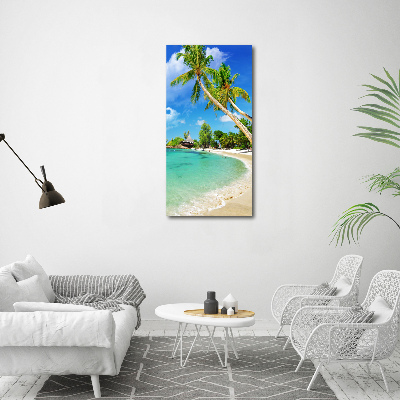 Quadro vetro acrilico verticale Spiaggia tropicale