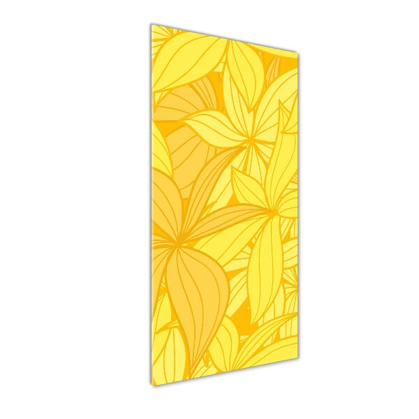 Quadro acrilico verticale Fiori gialli