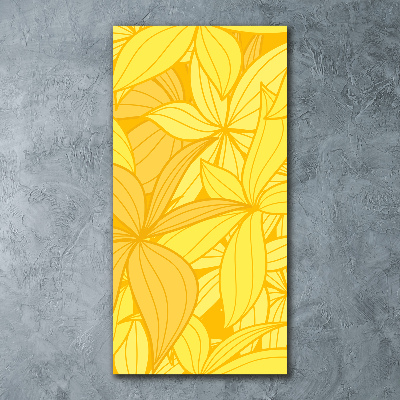 Quadro acrilico verticale Fiori gialli