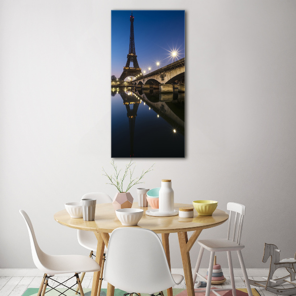 Quadro vetro acrilico verticale Torre Eiffel Parigi