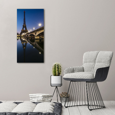 Quadro vetro acrilico verticale Torre Eiffel Parigi