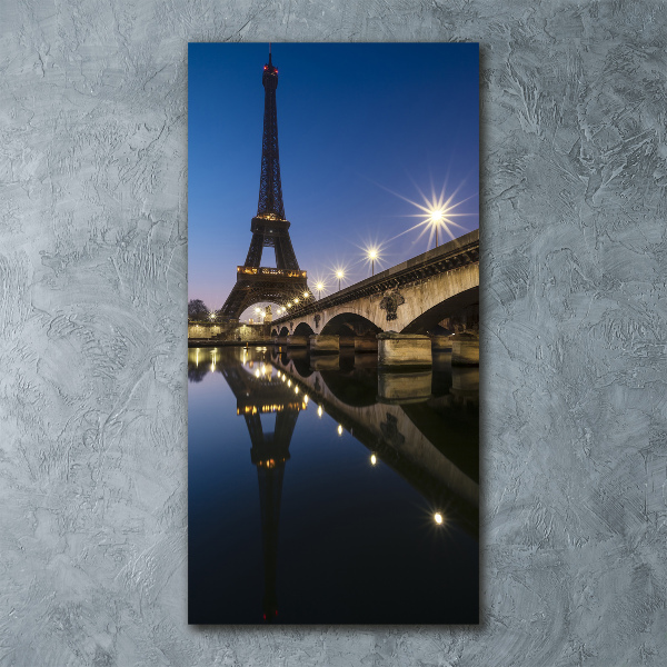 Quadro vetro acrilico verticale Torre Eiffel Parigi