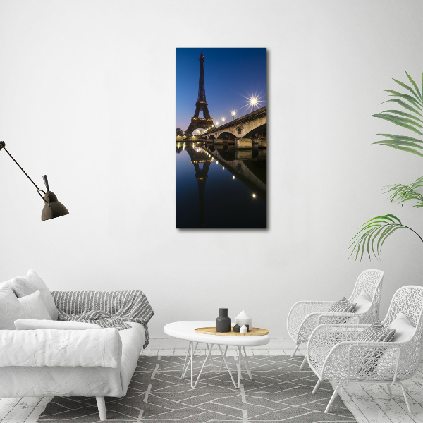 Quadro vetro acrilico verticale Torre Eiffel Parigi
