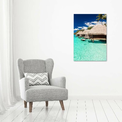 Quadro stampa su vetro acrilico verticale Isola tropicale