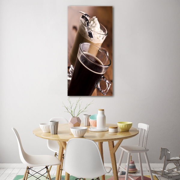 Quadro in vetro acrilico verticale Caffè frappé