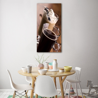 Quadro in vetro acrilico verticale Caffè frappé