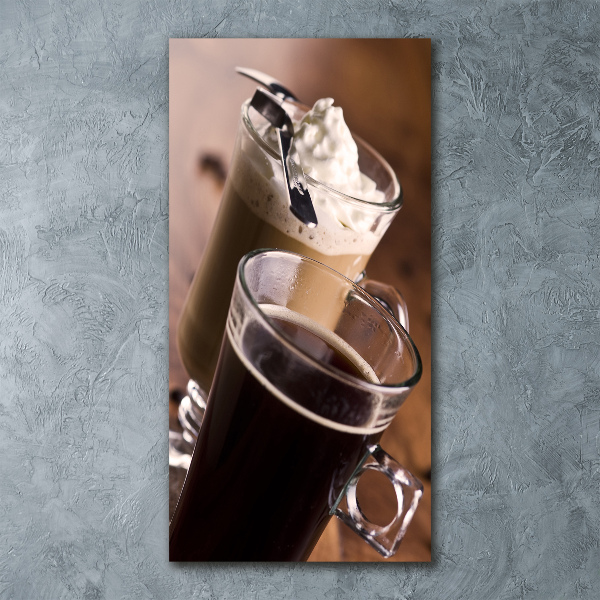 Quadro in vetro acrilico verticale Caffè frappé