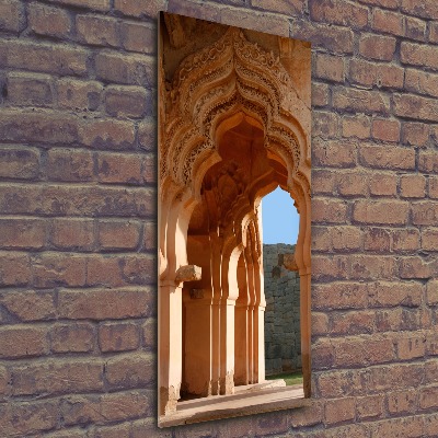 Quadro stampa su vetro acrilico verticale Lotus Mahal Hampi