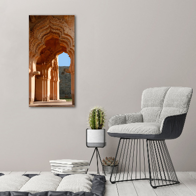 Quadro stampa su vetro acrilico verticale Lotus Mahal Hampi