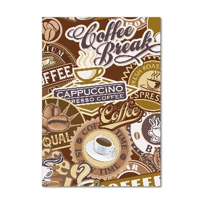 Quadro in vetro acrilico verticale Caffetteria