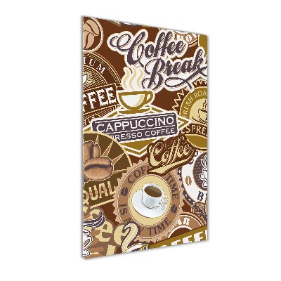 Quadro in vetro acrilico verticale Caffetteria