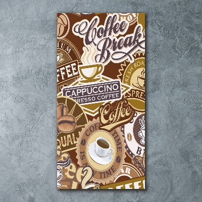 Quadro in vetro acrilico verticale Caffetteria