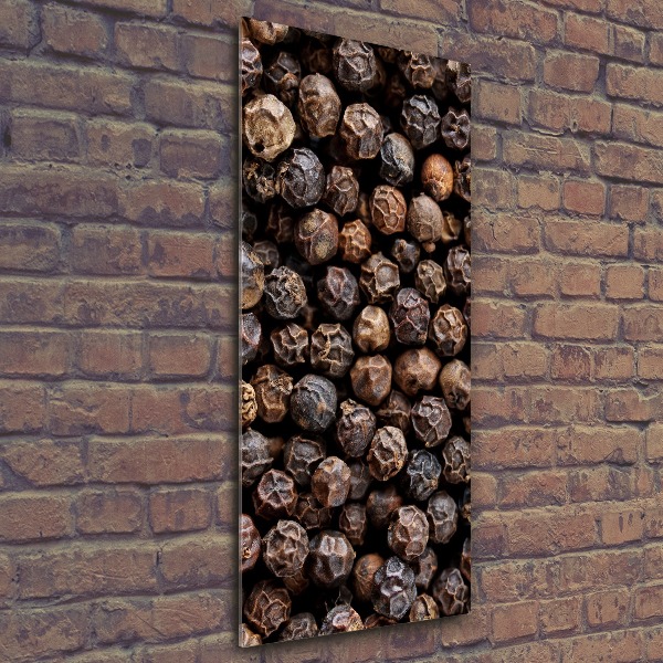 Quadro vetro acrilico verticale Grani di pepe