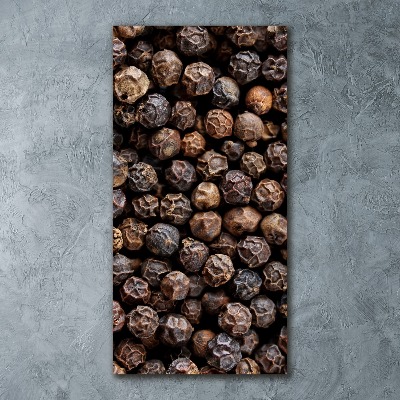 Quadro vetro acrilico verticale Grani di pepe