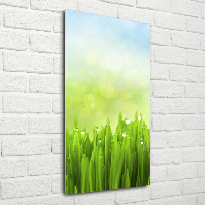 Quadro acrilico verticale Erba