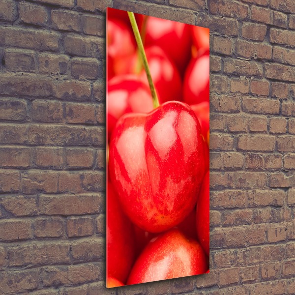 Quadro stampa su vetro acrilico verticale Ciliegie