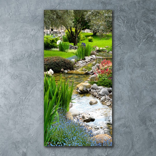 Quadro vetro acrilico verticale Giardino asiatico