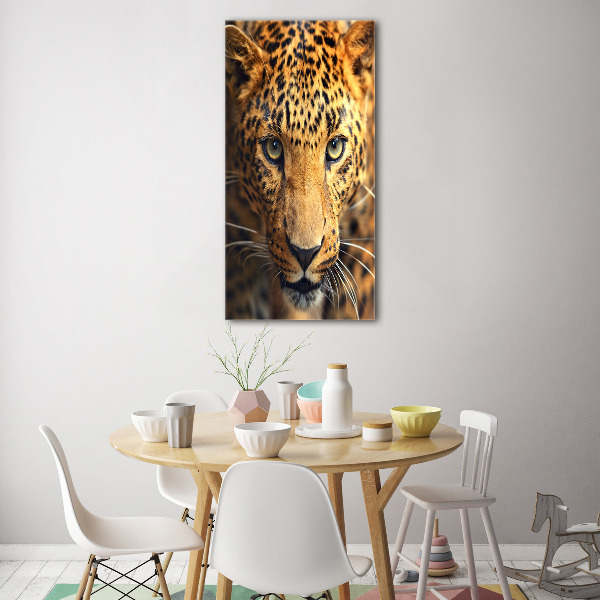 Quadro acrilico verticale Leopardo
