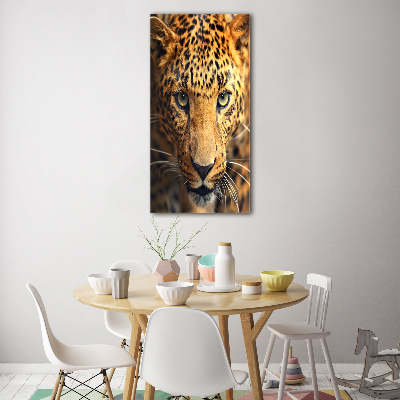 Quadro acrilico verticale Leopardo