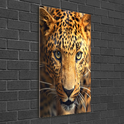 Quadro acrilico verticale Leopardo