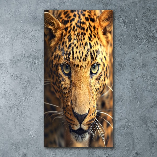 Quadro acrilico verticale Leopardo