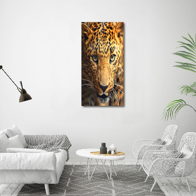 Quadro acrilico verticale Leopardo