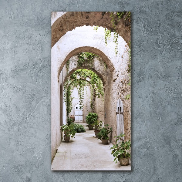 Quadro acrilico verticale Portico nel castello