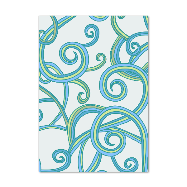 Quadro stampa su vetro acrilico verticale Spirali astratte