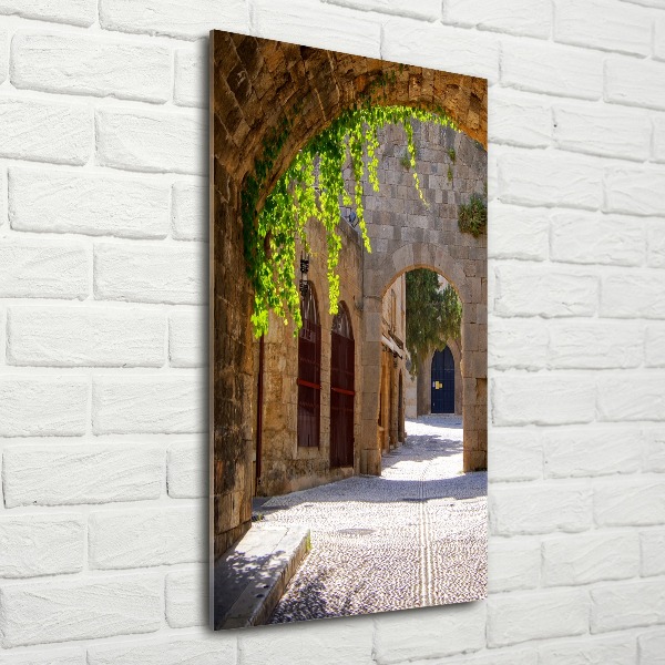 Quadro stampa su vetro acrilico verticale Strade incantevoli