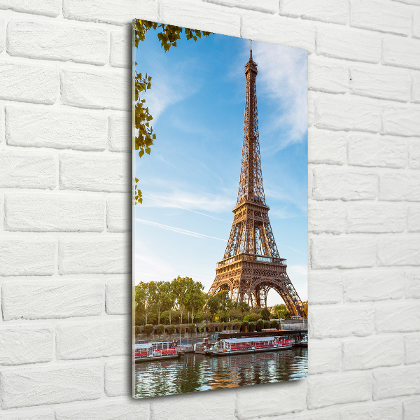 Quadro in vetro acrilico verticale Torre Eiffel Parigi