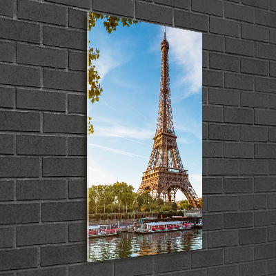 Quadro in vetro acrilico verticale Torre Eiffel Parigi