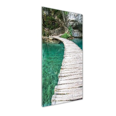 Quadro stampa su vetro acrilico verticale Laghi di Plitvice