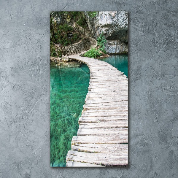 Quadro stampa su vetro acrilico verticale Laghi di Plitvice