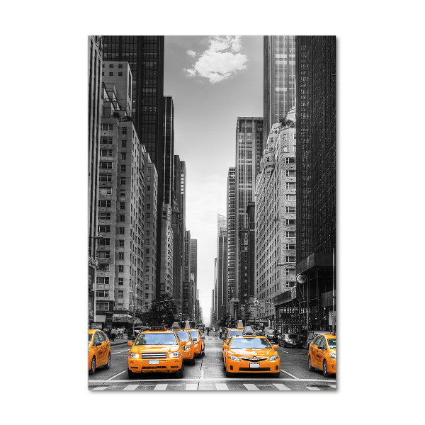 Quadro vetro acrilico verticale Taxi di New York