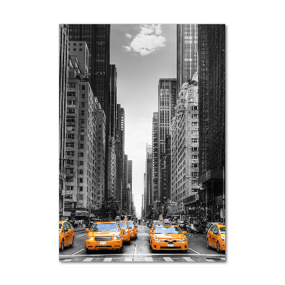 Quadro vetro acrilico verticale Taxi di New York