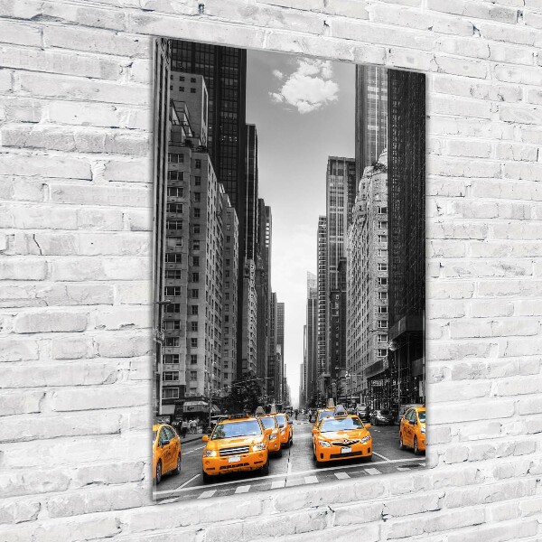 Quadro vetro acrilico verticale Taxi di New York