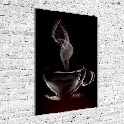 Quadro in vetro acrilico verticale Caffè aromatico