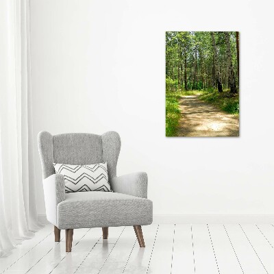 Quadro acrilico verticale Foresta di betulle