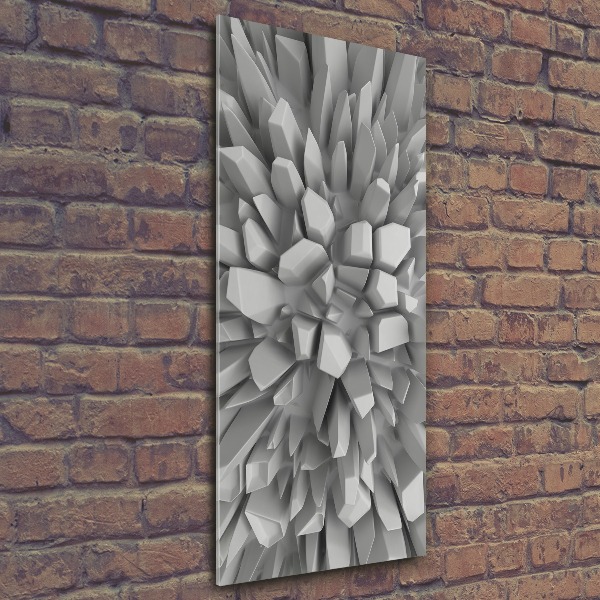 Quadro acrilico verticale Astrazione 3D
