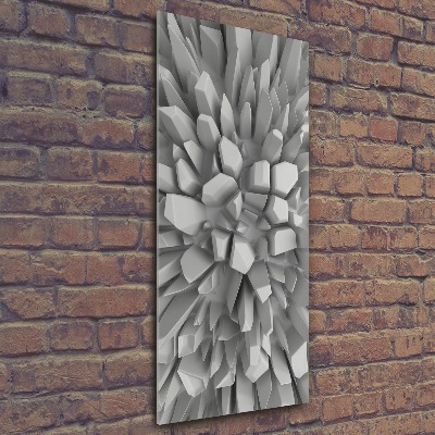 Quadro acrilico verticale Astrazione 3D