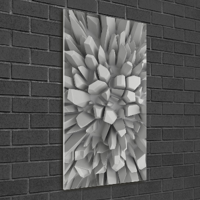 Quadro acrilico verticale Astrazione 3D