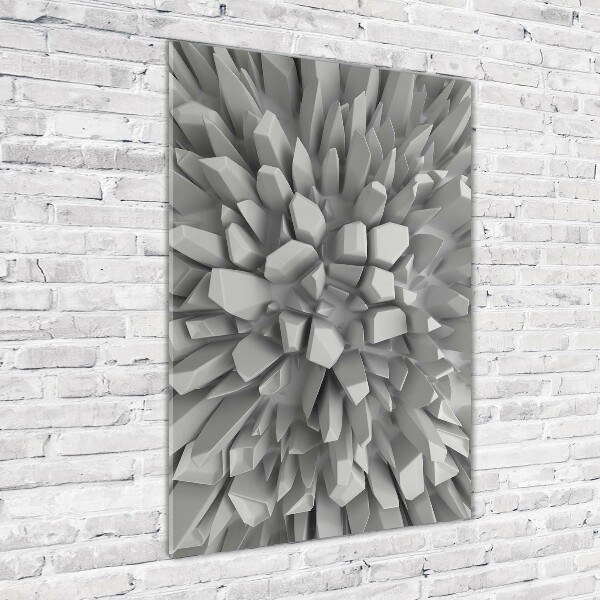 Quadro acrilico verticale Astrazione 3D
